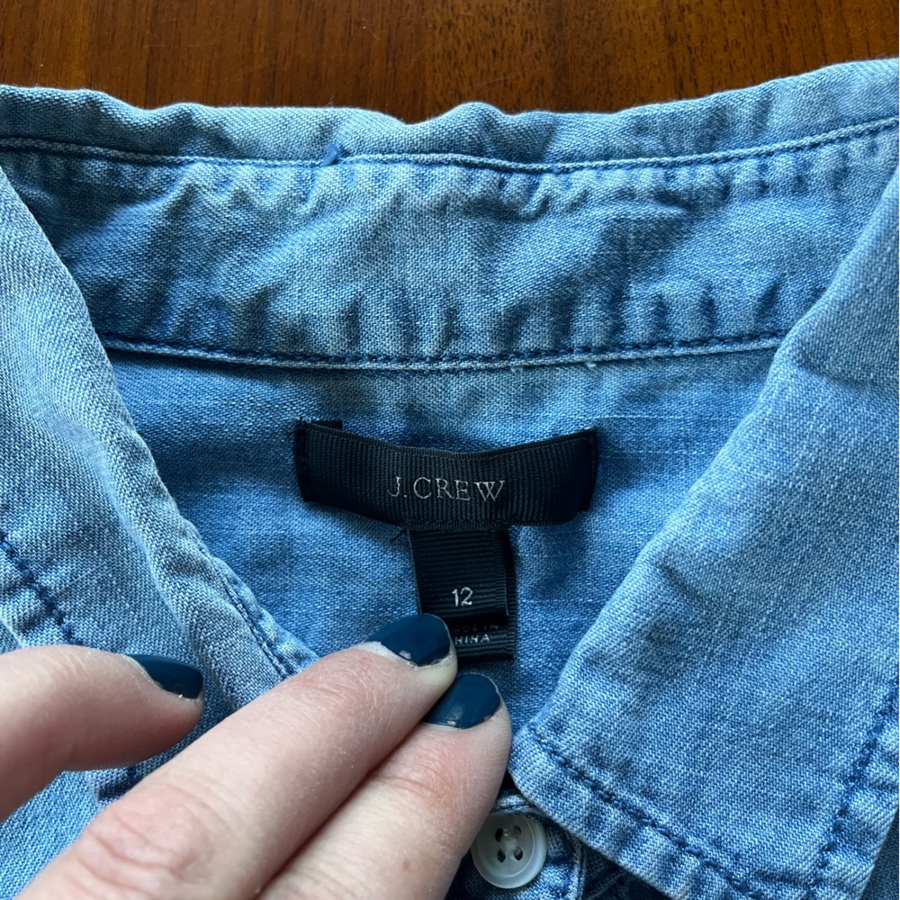 Perfect Condition Jcrew Denim Button Down - image 2